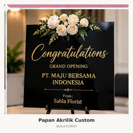 Papan Bunga Akrilik Denpasar Barat